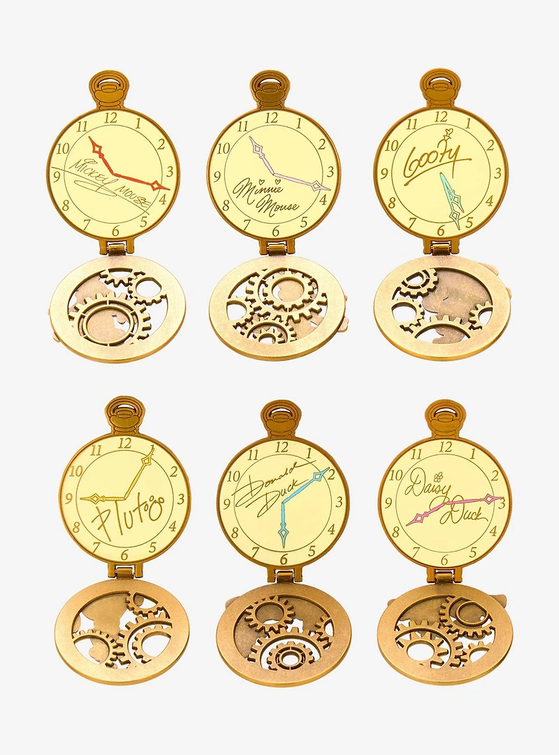 Disney Mickey & Friends Pocket Watch Blind Box Hinge Enamel Pin - BoxLunch Exclusive