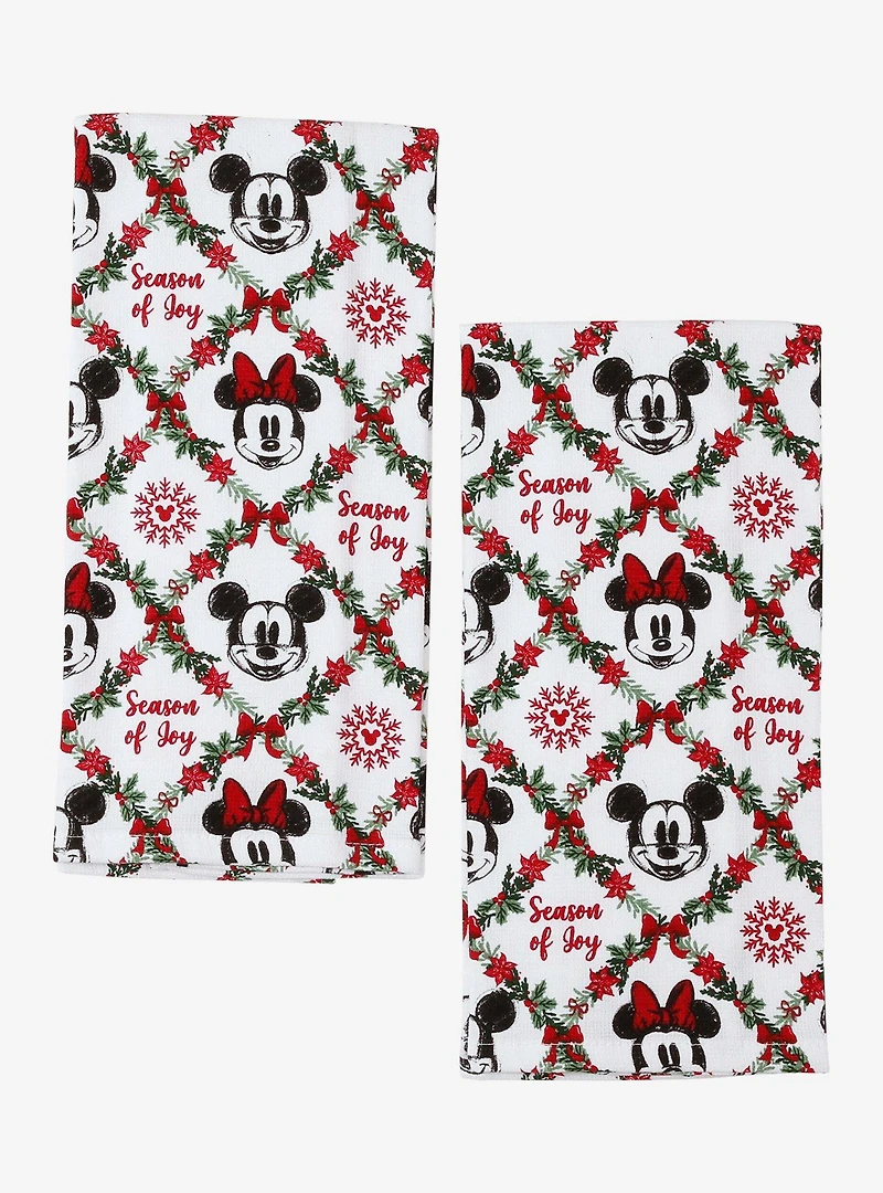 Disney Mickey & Minnie Holiday Kitchen Towel Set