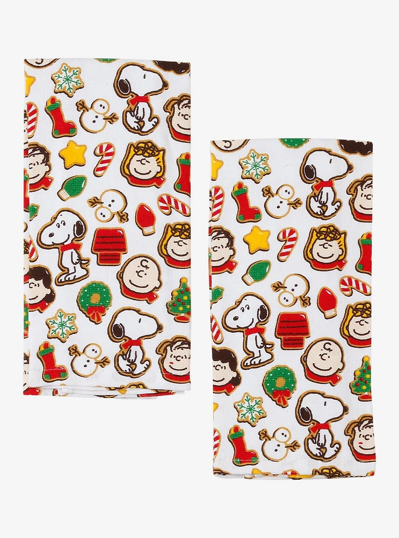 Peanuts Christmas Cookies Holiday Kitchen Towel Set