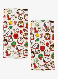 Peanuts Christmas Cookies Holiday Kitchen Towel Set