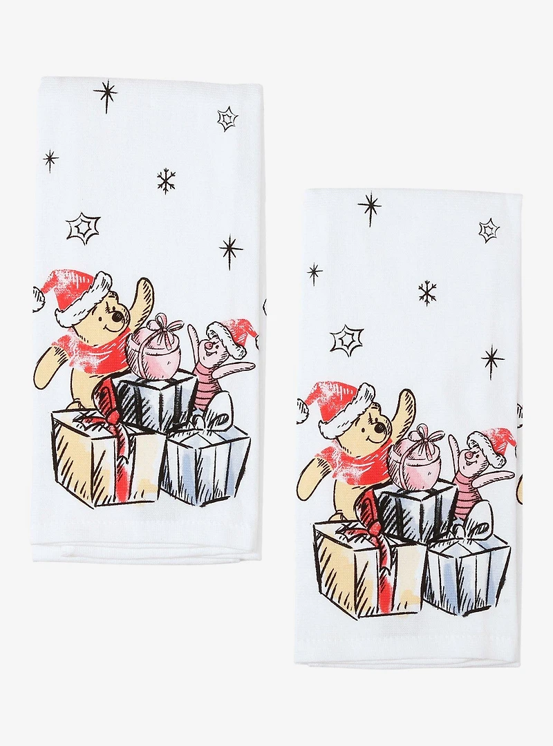 Disney Winnie the Pooh Piglet & Pooh Holiday Kitchen Towel Set