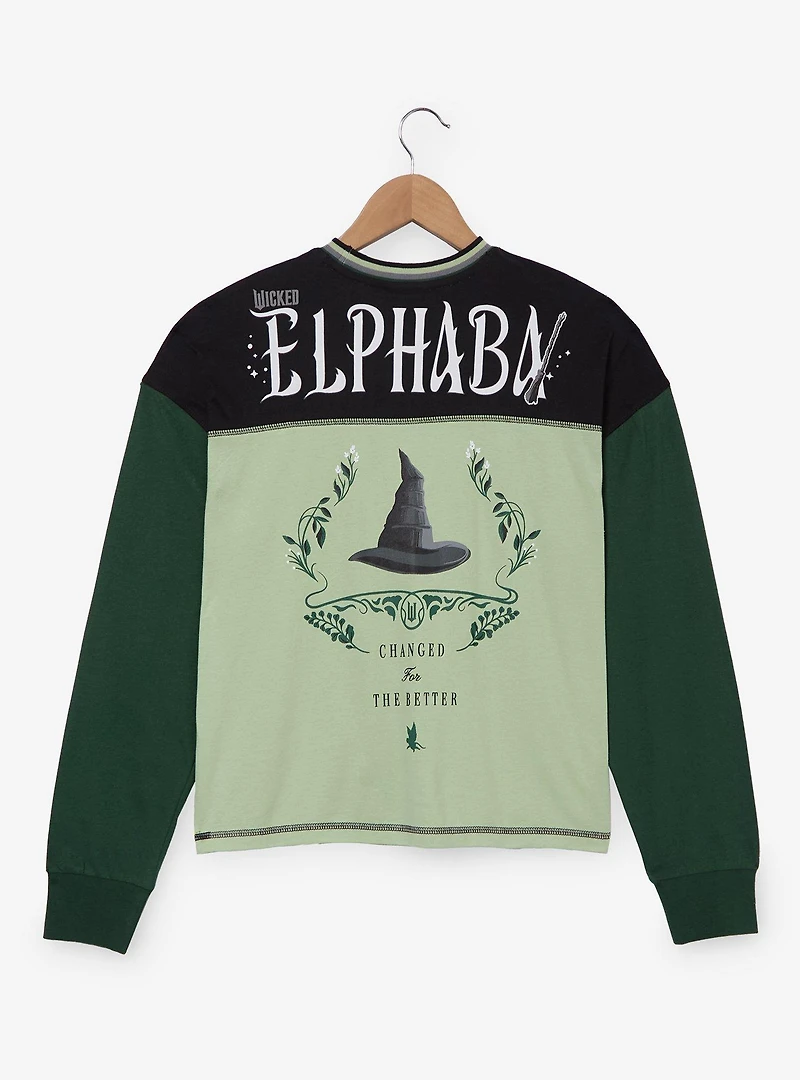 Wicked: For Good Elphaba Women's Raglan Long Sleeve T-Shirt — BoxLunch Exclusive