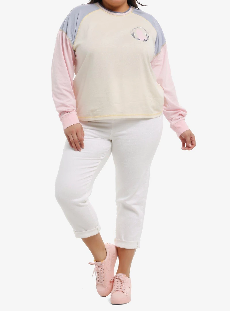 Wicked: For Good Glinda Women's Plus Raglan Long Sleeve T-Shirt — BoxLunch Exclusive