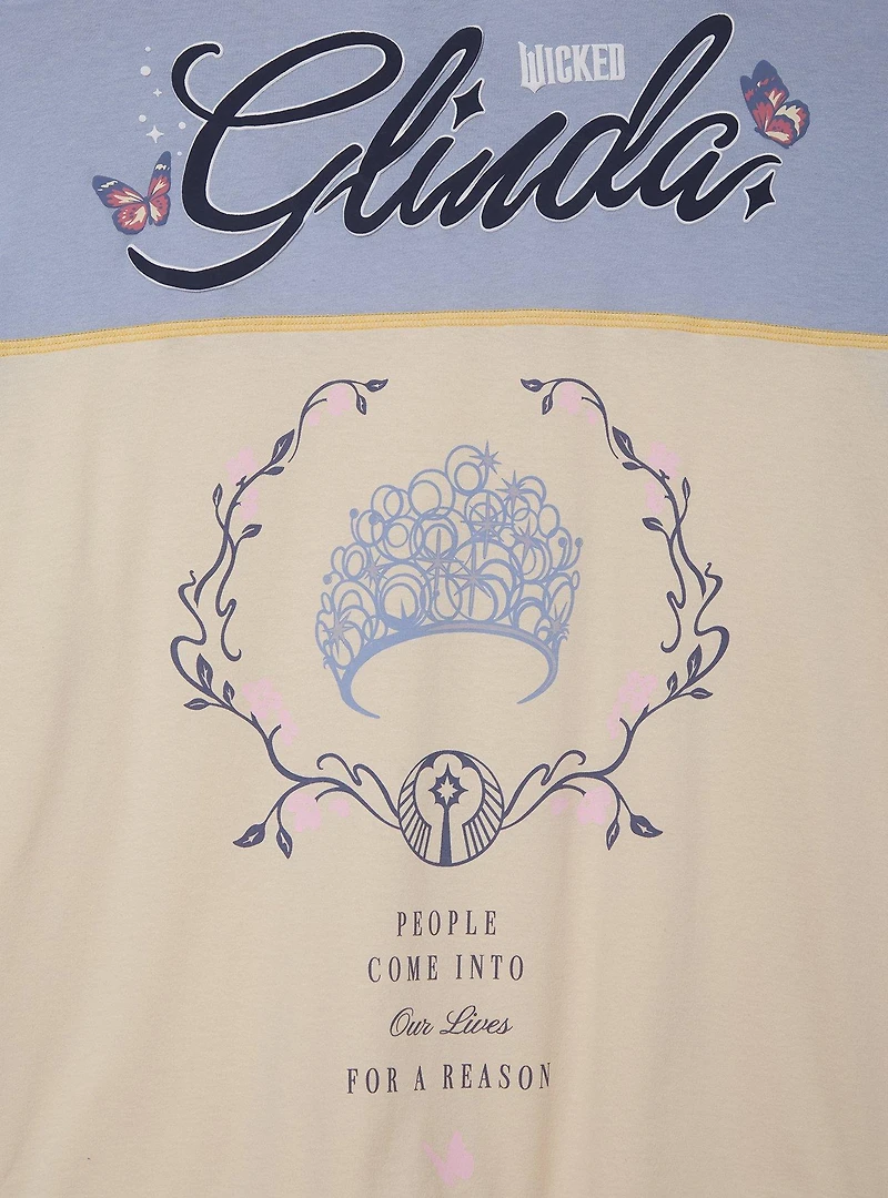 Wicked: For Good Glinda Women's Plus Raglan Long Sleeve T-Shirt — BoxLunch Exclusive