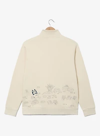 Bluey Doodle Quarter Zip Crewneck — BoxLunch Exclusive