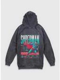 DC Comics Superman Go Higher Rise Above Mineral Wash Hoodie BoxLunch Exclusive