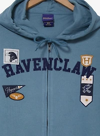 Harry Potter Ravenclaw Embroidered Badges Zippered Hoodie — BoxLunch Exclusive
