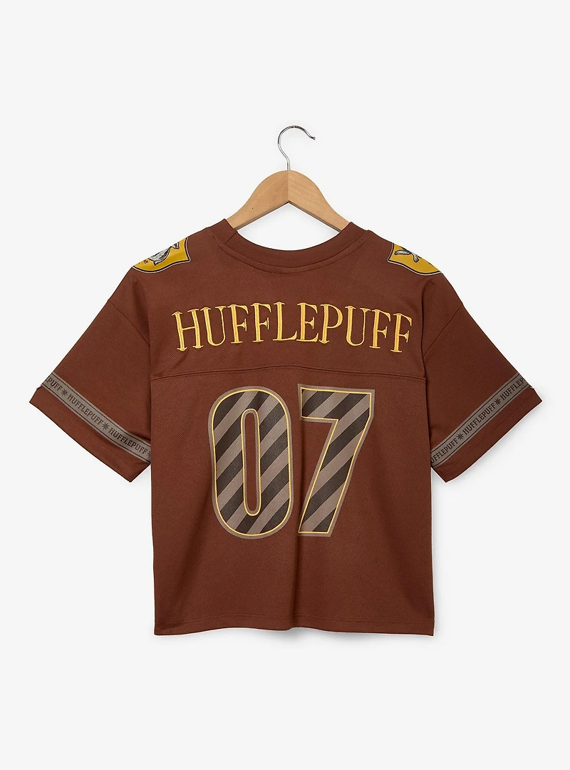 Harry Potter Hufflepuff Women's Plus Cropped Football Jersey - BoxLunch Exclusive