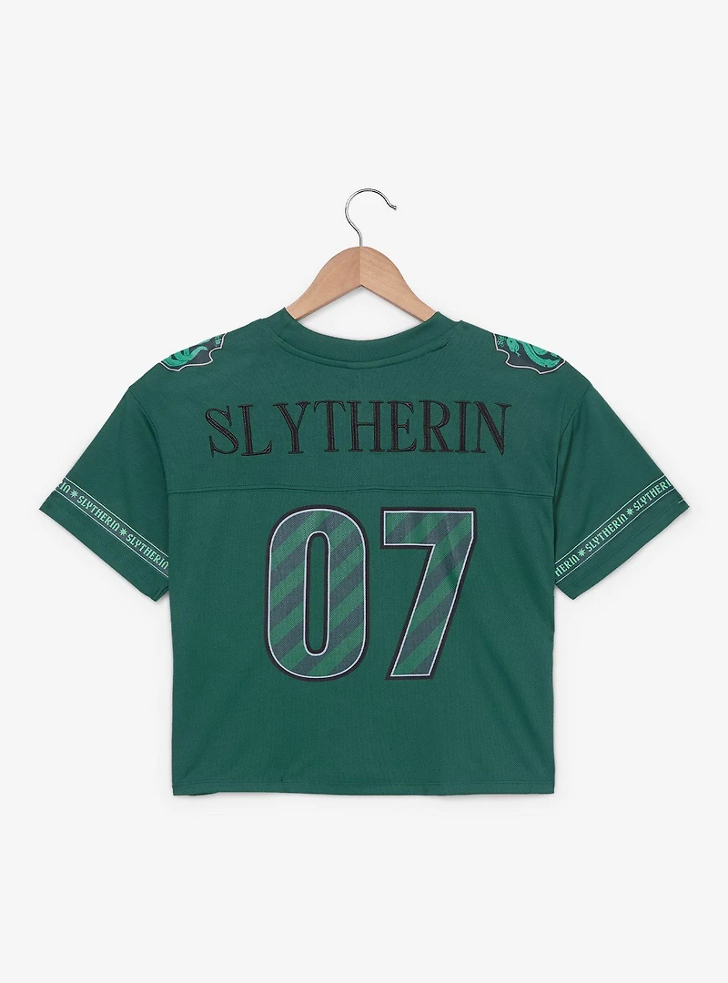 Harry Potter Slytherin Women's Cropped Football Jersey - BoxLunch Exclusive