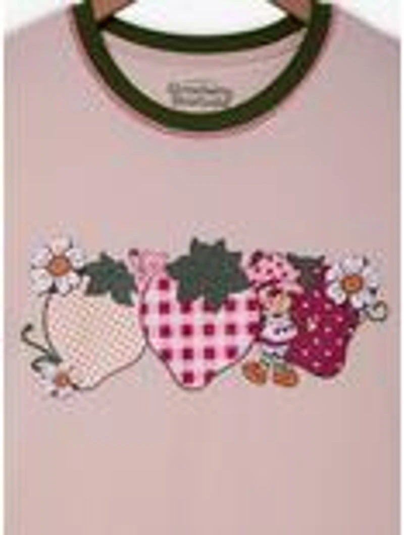 Strawberry Shortcake Patterned Strawberries Women's Slightly Cropped T-Shirt - BoxLunch Exclusive