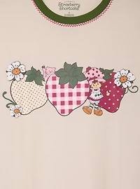 Strawberry Shortcake Patterned Strawberries Women's Plus Slightly Cropped T-Shirt - BoxLunch Exclusive