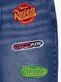 Disney Pixar Cars Patches Women's Plus Denim High-Waisted Mom Jeans — BoxLunch Exclusive