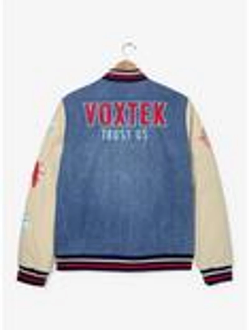 Hazbin Hotel Voxtek Vintage Denim Varsity Jacket — BoxLunch Exclusive