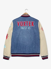 Hazbin Hotel Voxtek Vintage Denim Varsity Jacket — BoxLunch Exclusive