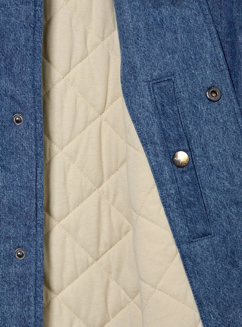 Hazbin Hotel Voxtek Vintage Denim Varsity Jacket — BoxLunch Exclusive