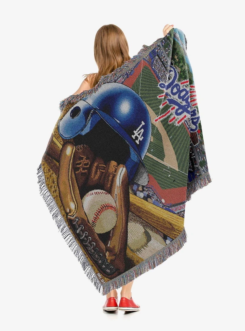 MLB Los Angeles Dodgers Homefield Advantage Tapestry Throw Blanket