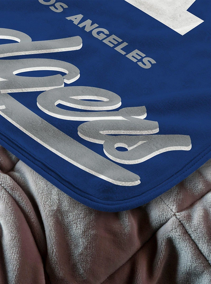 MLB Los Angeles Dodgers Signature Raschel Throw Blanket