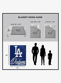 MLB Los Angeles Dodgers Signature Raschel Throw Blanket