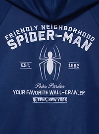 Marvel Spider-Man Women's Plus Cropped Active Quarter Zip Hoodie — BoxLunch Exclusive