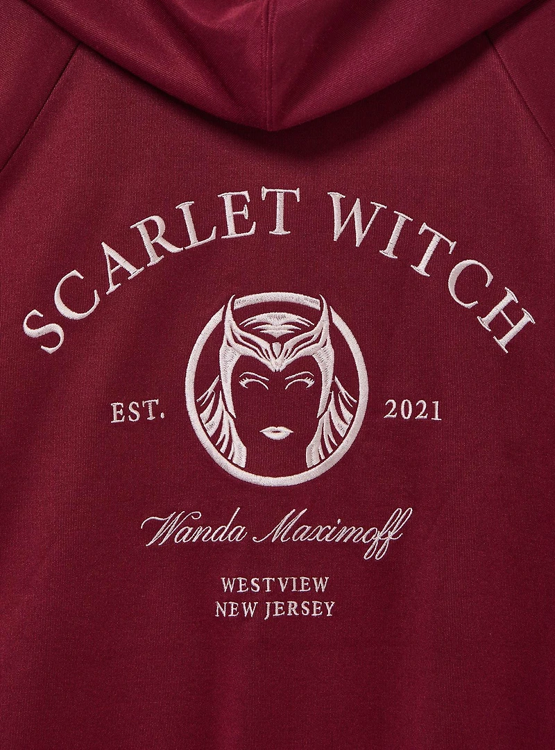 Marvel Scarlet Witch Active Women's Plus Cropped Quarter Zip Hoodie — BoxLunch Exclusive