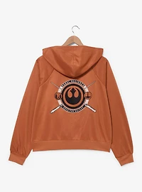 Star Wars Rebel Alliance Women's Plus Cropped Active Quarter Zip Hoodie — BoxLunch Exclusive