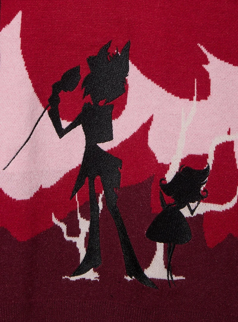 Hazbin Hotel Silhouettes Red Women's Plus Cardigan — BoxLunch Exclusive