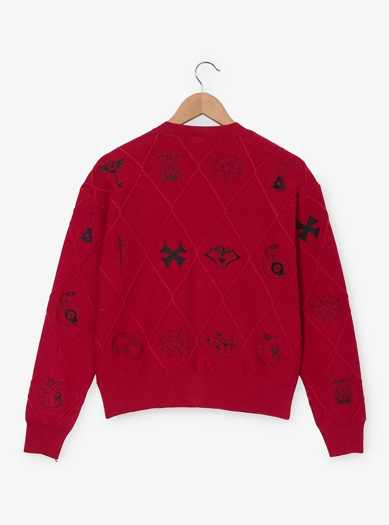 Hazbin Hotel Embroidered Character Icons Women's Plus Cardigan - BoxLunch Exclusive
