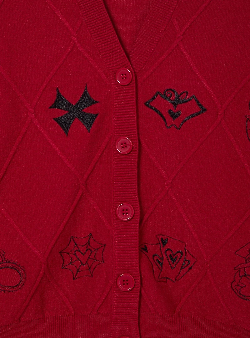 Hazbin Hotel Embroidered Character Icons Women's Plus Cardigan - BoxLunch Exclusive