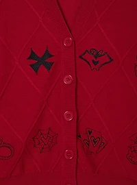 Hazbin Hotel Embroidered Character Icons Women's Plus Cardigan - BoxLunch Exclusive