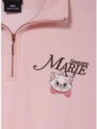 Disney The Aristocats Marie Pink Women's Quarter Zip Crewneck — BoxLunch Exclusive