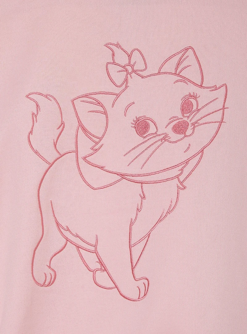 Disney The Aristocats Marie Pink Women's Plus Cropped Quarter Zip Active Crewneck — BoxLunch Exclusive