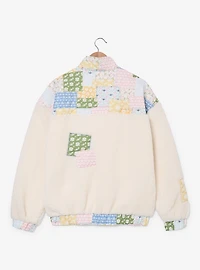Disney Princess Patchwork Sherpa Quarter Zip Crewneck - BoxLunch Exclusive