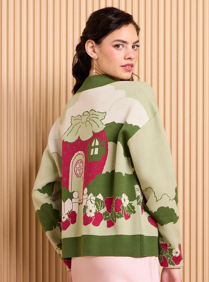 Strawberry Shortcake Custard & Scenic Women's Cardigan - BoxLunch Exclusive