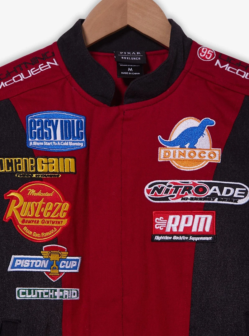 Disney Pixar Cars Lightning McQueen Cropped Women's Plus Denim Moto Jacket - BoxLunch Exclusive