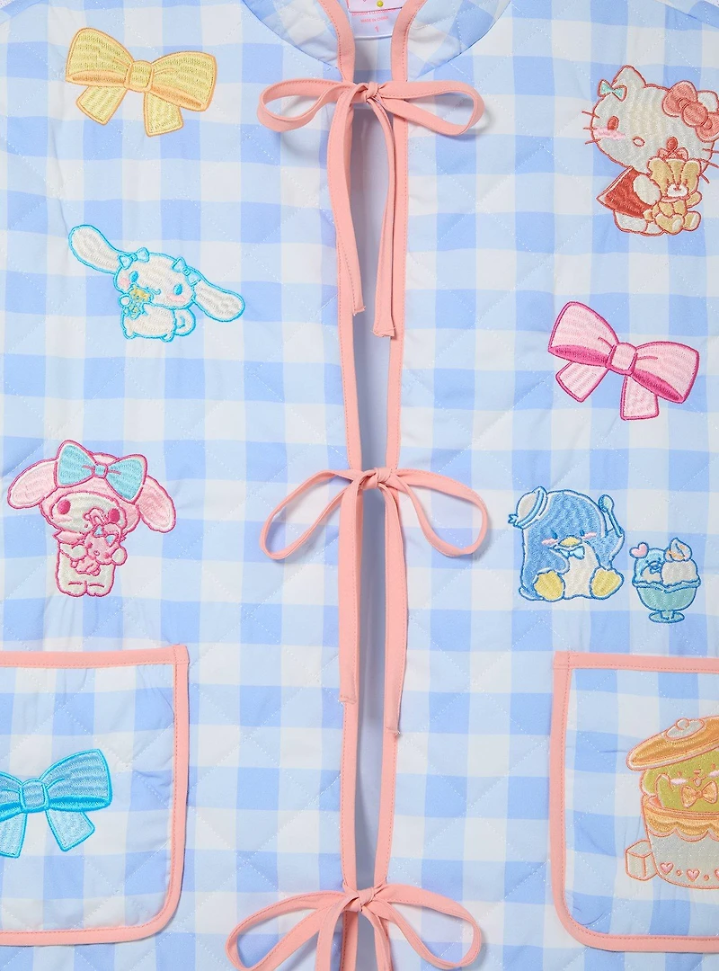 Sanrio Hello Kitty and Friends Gingham Quilted Women's Plus Jacket - BoxLunch Exclusive