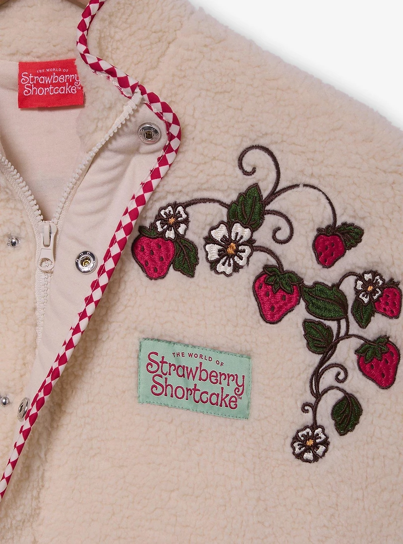 Strawberry Shortcake Embroidered Berries Women's Sherpa Jacket - BoxLunch Exclusive