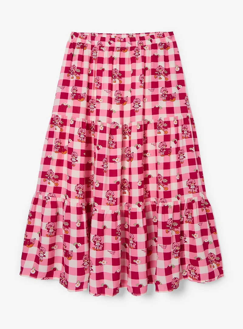 Strawberry Shortcake Gingham Plus Maxi Skirt — BoxLunch Exclusive