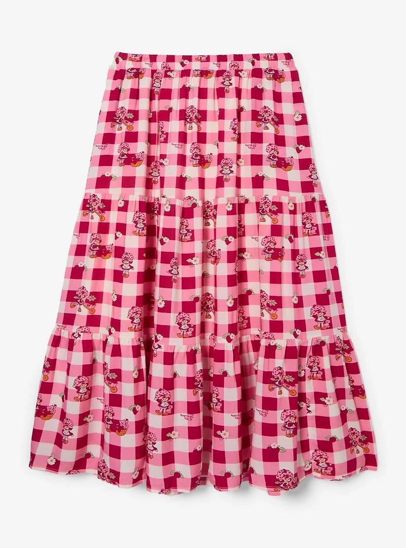 Strawberry Shortcake Gingham Plus Maxi Skirt — BoxLunch Exclusive