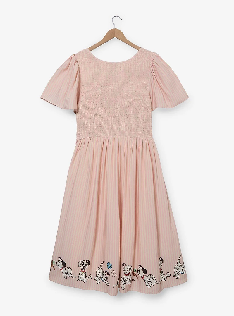 Disney 101 Dalmatians Puppies Striped Plus Midi Dress - BoxLunch Exclusive