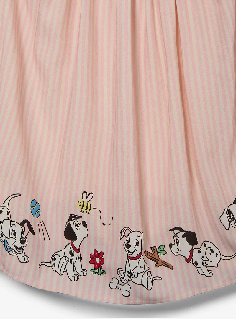 Disney 101 Dalmatians Puppies Striped Plus Midi Dress - BoxLunch Exclusive