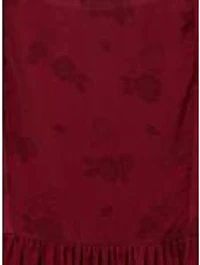 Disney Beauty and the Beast Floral Characters Allover Print Smock Dress - BoxLunch Exclusive