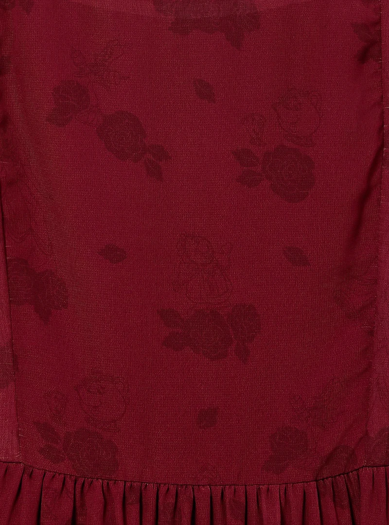 Disney Beauty and the Beast Floral Characters Allover Print Smock Dress - BoxLunch Exclusive