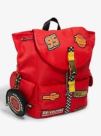 Disney Pixar Cars Lightning McQueen Patches Full-Size Backpack with Coin Purse - BoxLunch Exclusive