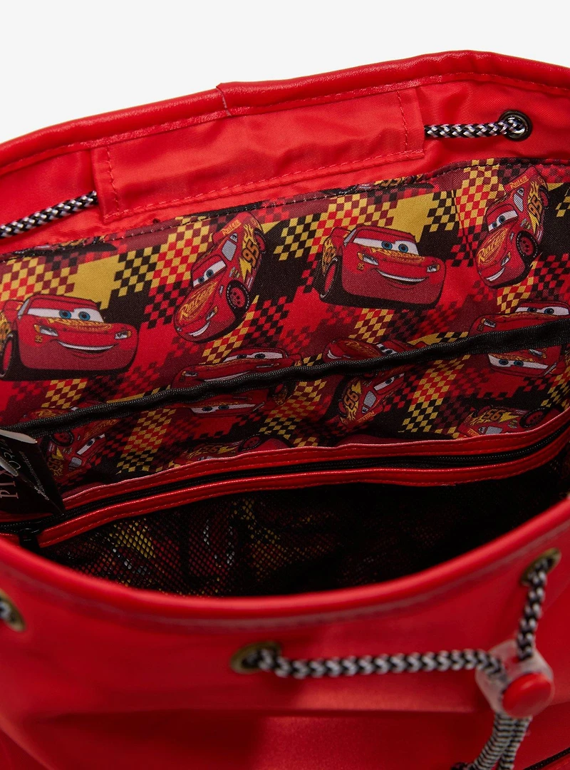 Disney Pixar Cars Lightning McQueen Patches Full-Size Backpack with Coin Purse - BoxLunch Exclusive