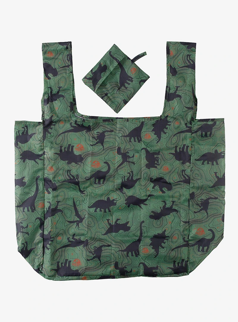 Jurassic Park Dinosaurs Allover Print Reusable Tote — BoxLunch Exclusive