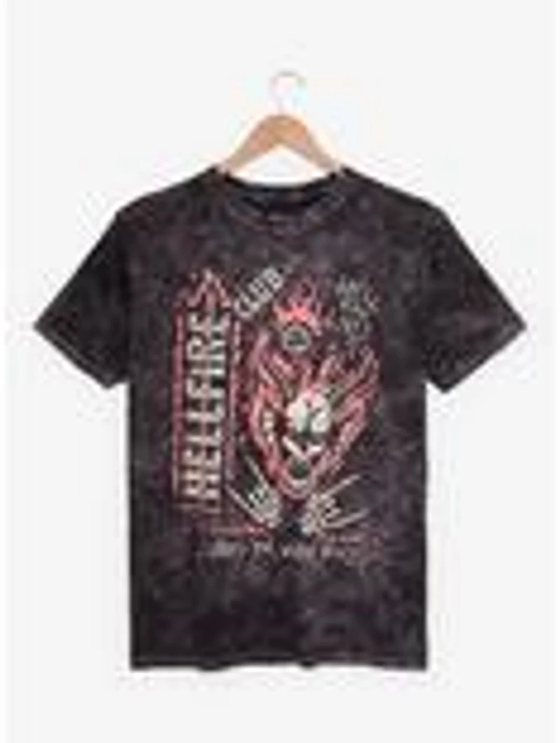 Stranger Things Hellfire Club Icons Mineral Wash T-Shirt - BoxLunch Exclusive