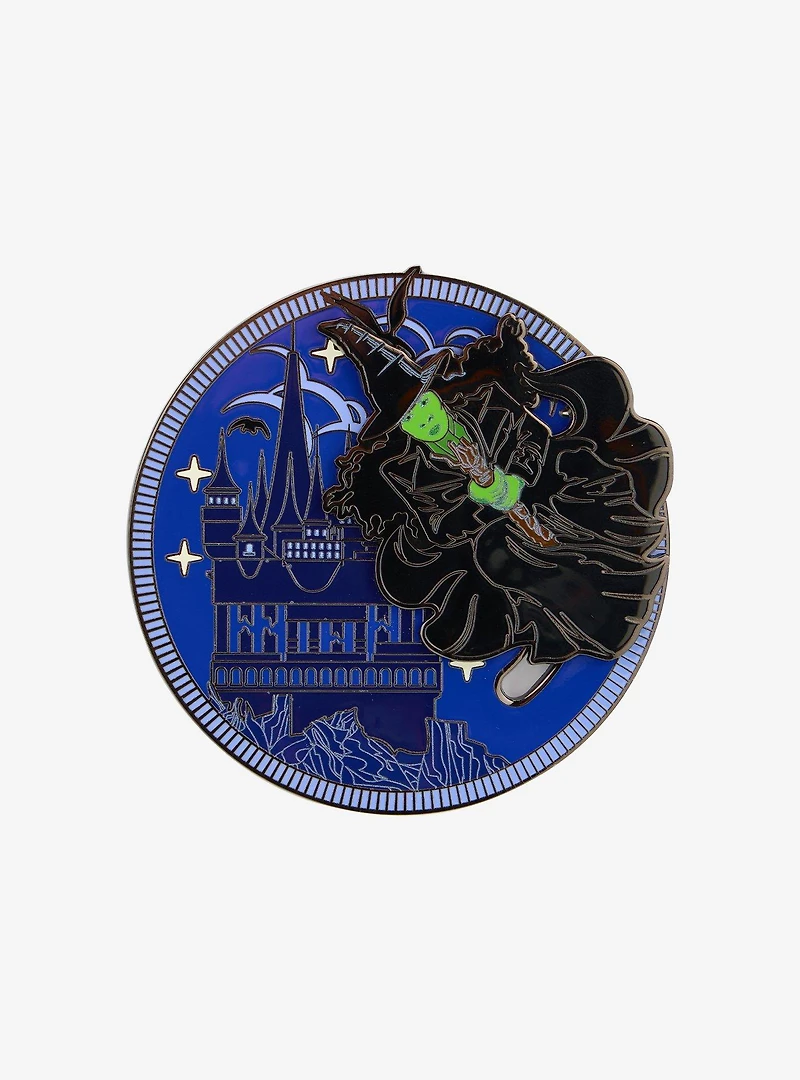 Loungefly Wicked Elphaba Broomstick Glow-in-the-Dark Limited Edition Sliding Enamel Pin — BoxLunch Exclusive