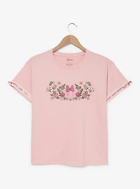 Disney Minnie Mouse Floral Lace Women's T-Shirt - BoxLunch Exclusive
