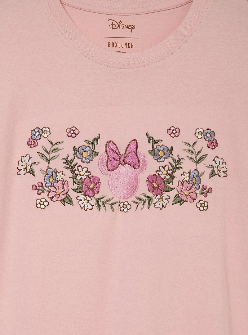 Disney Minnie Mouse Floral Lace Women's T-Shirt - BoxLunch Exclusive