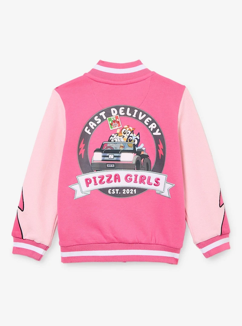 Bluey Pizza Girls Toddler Varsity Jacket - BoxLunch Exclusive